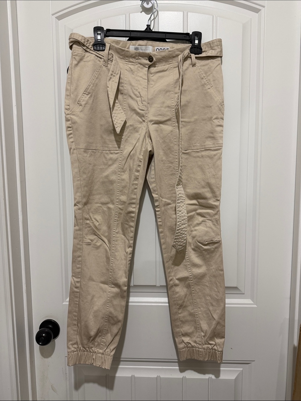 Fever Women's Beige Cargo Pants with Utility Tie